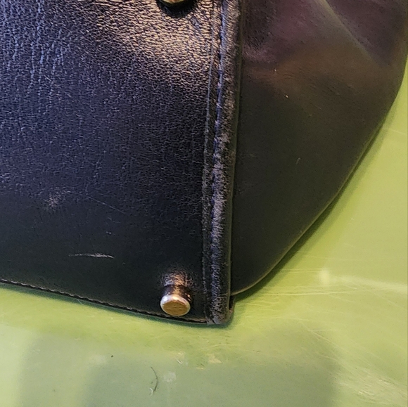 Coach Crosby w/ floral rivets Satchel Black/dk Gray GUC - Picture 14 of 16